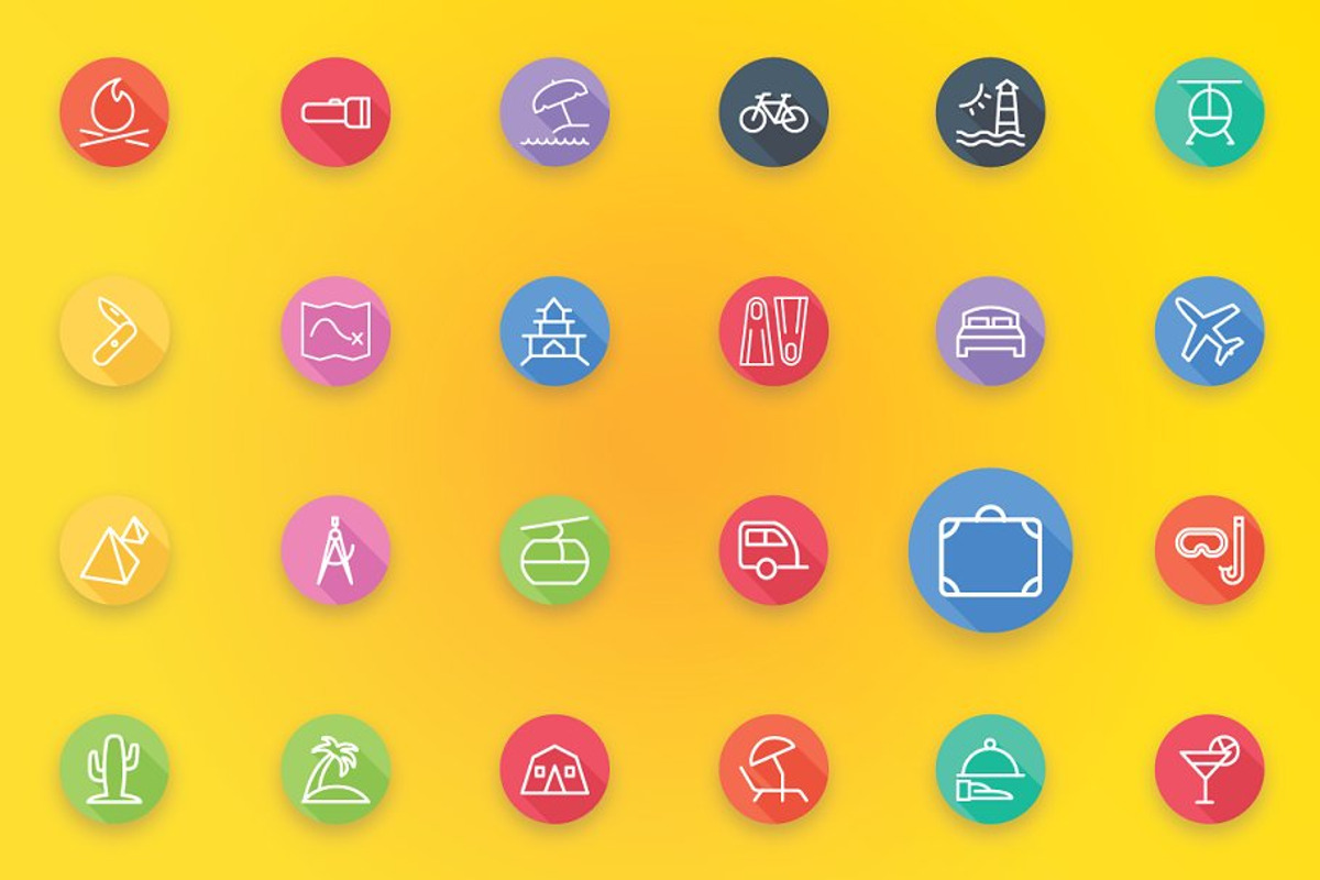 Travel and Tourism Flat Line Icons, an Outline Icon by FlatLineIcons (Photo 4 of 7)