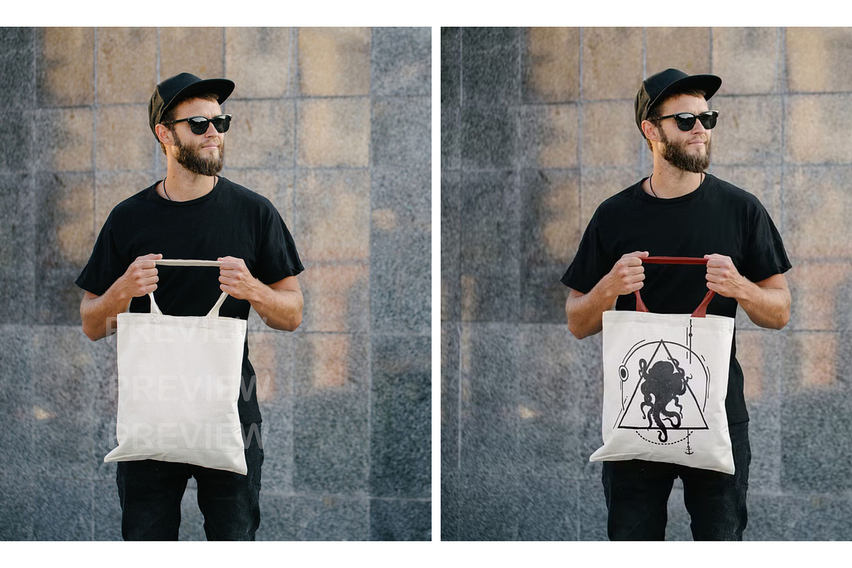 Bags Tote Mockup (OAD113 Liberty), a Merchandise Mockup by Arfis (Photo 12 of 14)