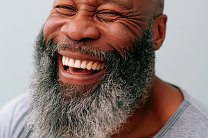 bearded man in 50s with grey hair, a Person Photo by Lermont51