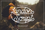 Landon Script, a Script Font by dreamwaves (Thumbnail 1 of 10)
