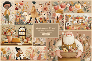 Autumn Time 4- 187 AI illustrations