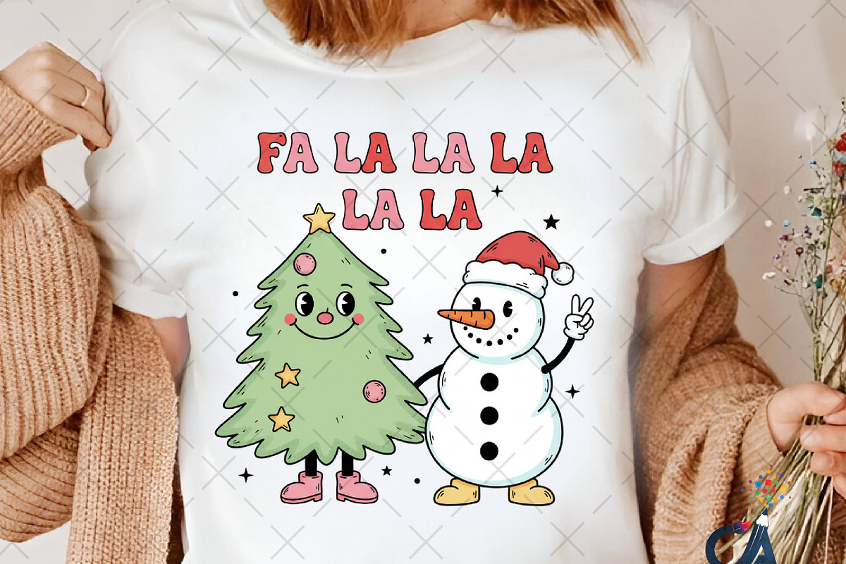 Fa La La La La Christmas Sublimation, an Illustration by Creative Art (Photo 6 of 6)