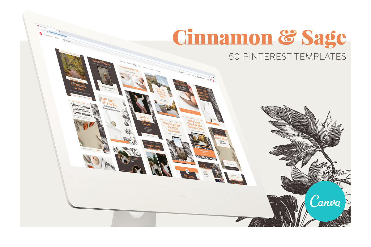 Canva Blog & Pinterest Templates, a Social Media Template by Andimaginary Creative Co. (Photo 9 of 9)