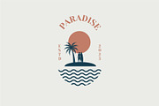 Paradise Island Beach Logo Set, a Branding & Logo Template by Dyn Studio (Thumbnail 5 of 6)