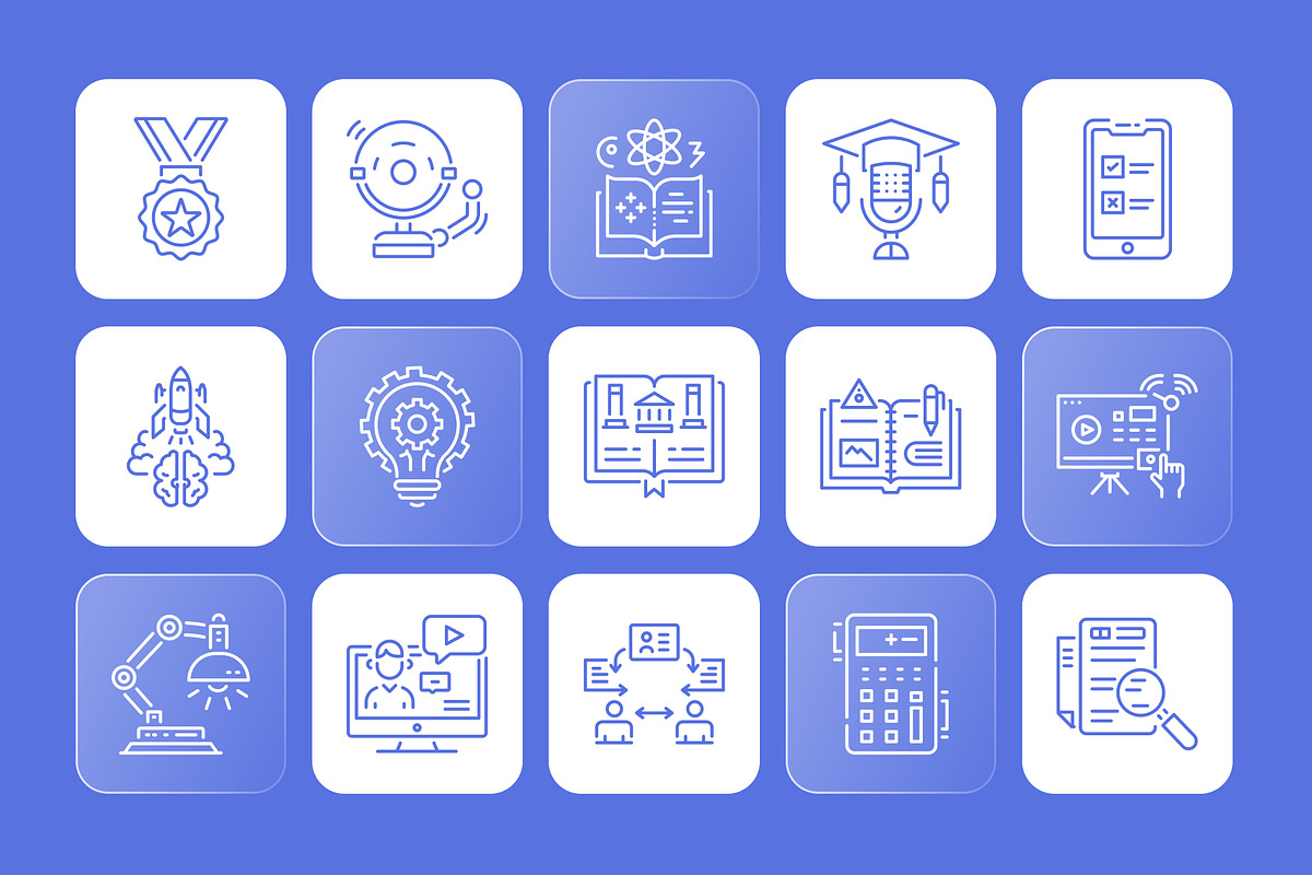 Animated Education Icon Set, an Outline Icon by Prosymbols (Photo 3 of 5)