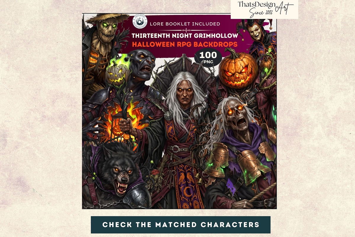 100 Halloween RPG Backdrops, a Seasonal Illustration by ThatsDesignArt (Photo 19 of 19)