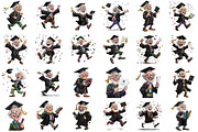 Whimsical Graduation Grandpa Clipart, an Illustration by designcity5 (Thumbnail 2 of 5)