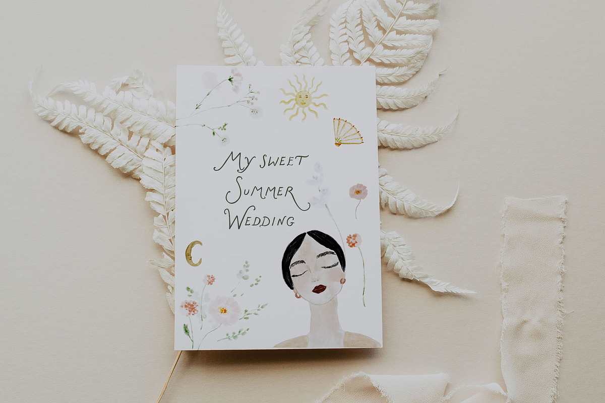 Handmade Wedding Watercolor & Frames, an Object Graphic by Laras Wonderland (Photo 11 of 11)