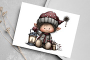 Watercolor Whimsical Elf Clipart, an Illustration by Canvas Craft (Thumbnail 5 of 7)