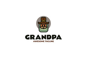 Grandpa Simple Mascot Logo, a Branding & Logo Template by Artnivora.Std