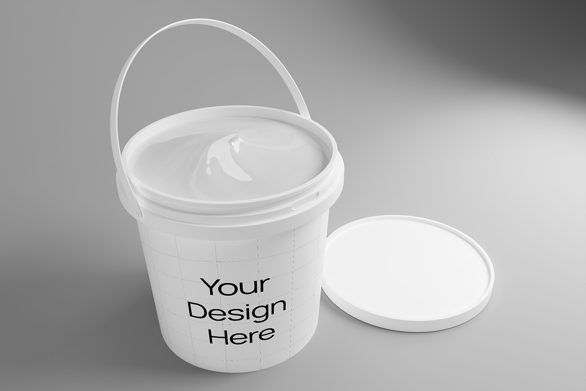 Plastic Bucket Mockup, a Cups & Container Mockup by graphicook (Photo 4 of 5)