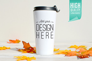 16oz Travel Mug Mockup - 1 Sided