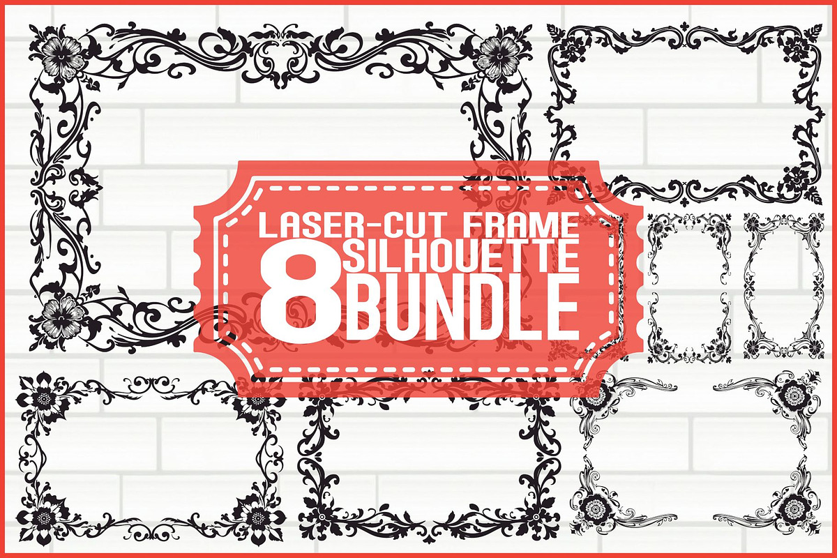 Laser Cut Frame Set Bundle, an Illustration by Designer_Momina (Photo 1 of 9)