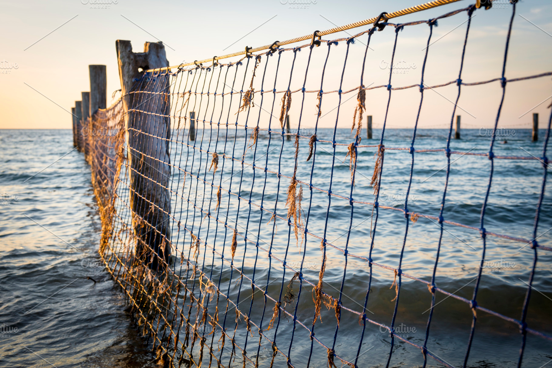 Seaside Nets, an Abstract Photo by THP Creative