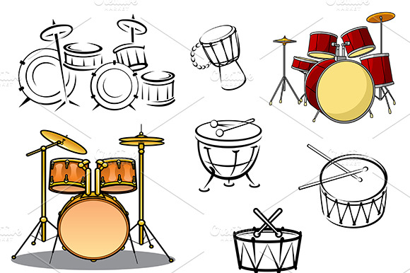 Percussion Instruments Icons