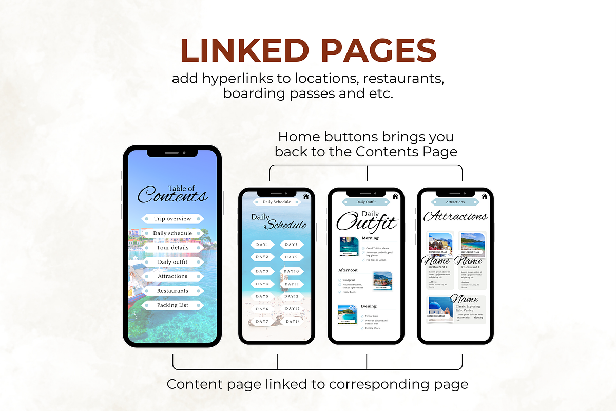 Digital Travel Itinerary for Canva, a Templates & Theme by Digital By Nikoleta (Photo 5 of 11)