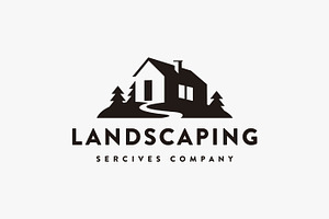 House Landscaping Service Logo