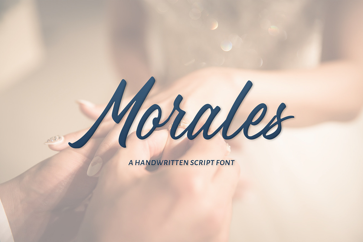 Morales - Handwritten Font, a Handwritten Font by Alphaleonis_std (Photo 1 of 6)