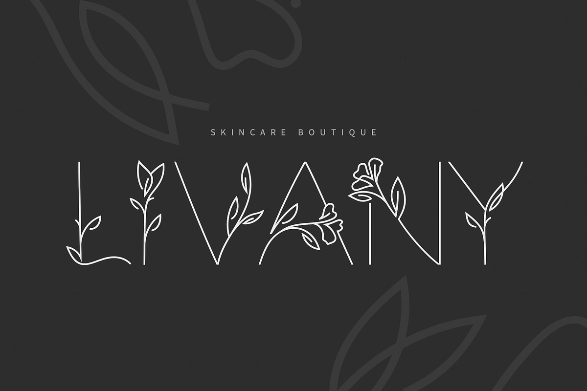 Florium - floral logo font, a Sans Serif Font by Favete Art (Photo 3 of 21)