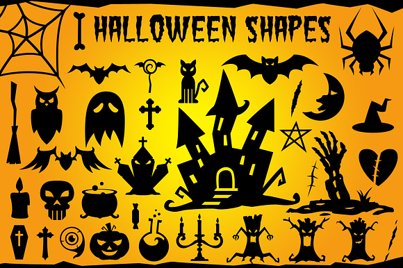 Halloween Vector Shapes Set preview 2