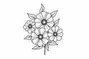Hand Drawn Floral Coloring Pages, an Illustration by hafijul (Thumbnail 3 of 9)