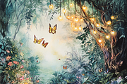 Enchanting Fairy Garden Scene, a Background Graphic by Printable Treasure (Thumbnail 2 of 9)