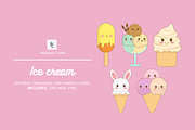 Ice cream - 5 Vector Illustrations, a Food Illustration by Raafeya's Crafts (Thumbnail 1 of 6)
