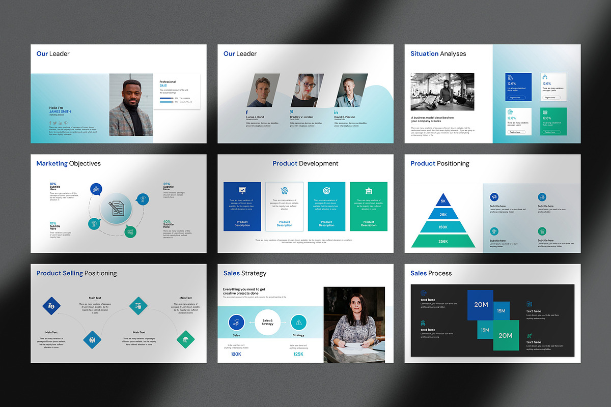 Marketing Plan Presentation Template, a Presentation Template by Slide_Genius1 (Photo 5 of 6)