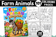 Farm Animals Coloring Pages for Kids, an Animal Illustration by Coco Bloom (Thumbnail 1 of 8)