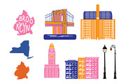 New York clipart SVG Brooklyn Set, an Object Graphic by TanchaArt (Thumbnail 5 of 7)