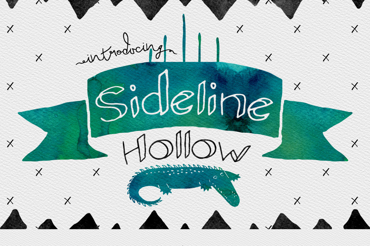 Sideline Typeface - Hollow