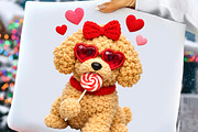 Faux Yarn Valentine Goldendoodle Png, an Illustration by DreamCafeArt (Thumbnail 8 of 8)