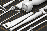 BASEMESH WEAPON COLLECTION, an Object 3D Model by MohamedHussien1 (Thumbnail 3 of 8)
