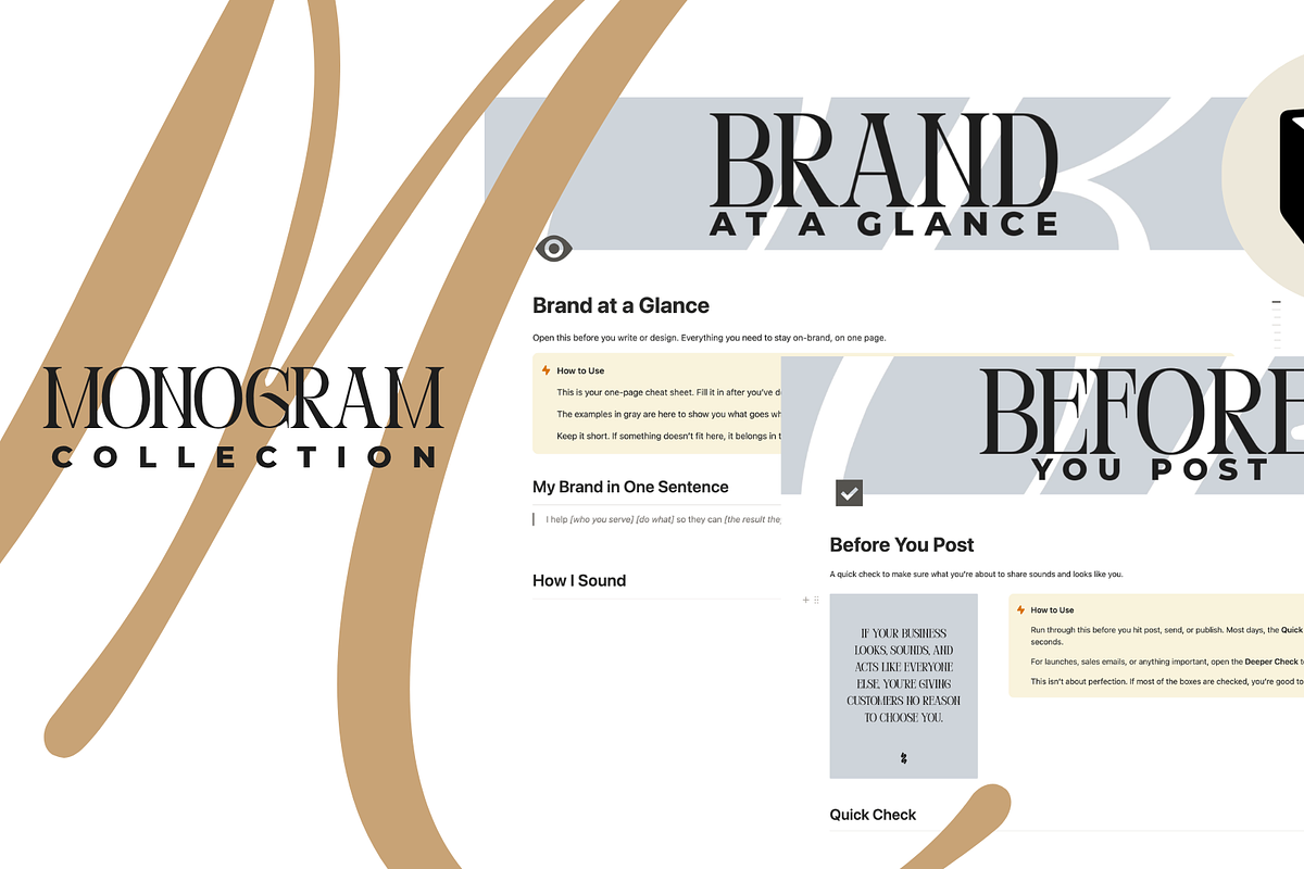 MONOGRAM | Brand Vault for Notion, a Marketing Template by Small Studio (Photo 2 of 6)
