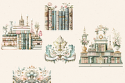REGENCY BOOK BORDERS CLIPART, a Decorative Illustration by Daring Digies (Thumbnail 5 of 9)