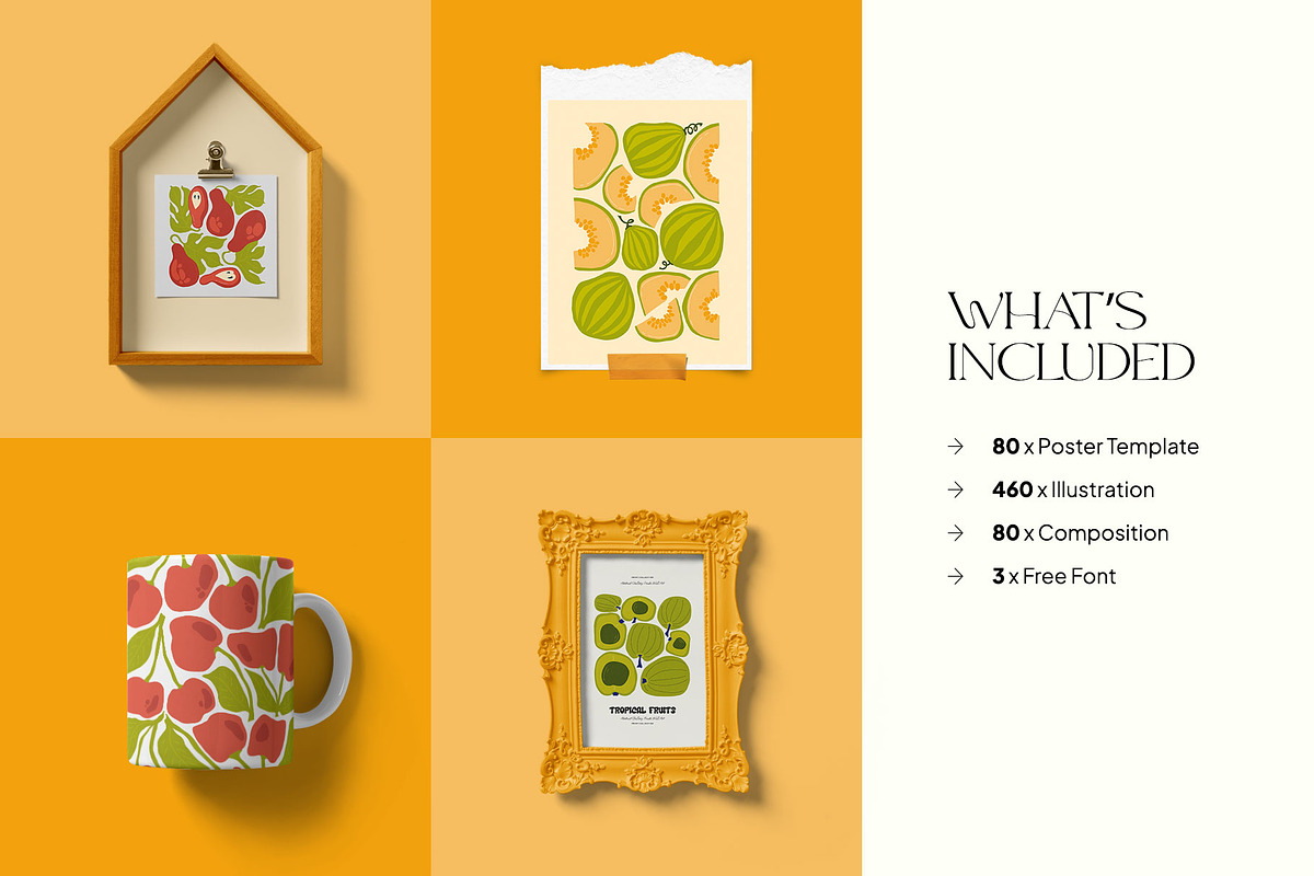 Modern Fruits | Wall Art Creator, an Object Graphic by Leleka.Store (Photo 4 of 18)