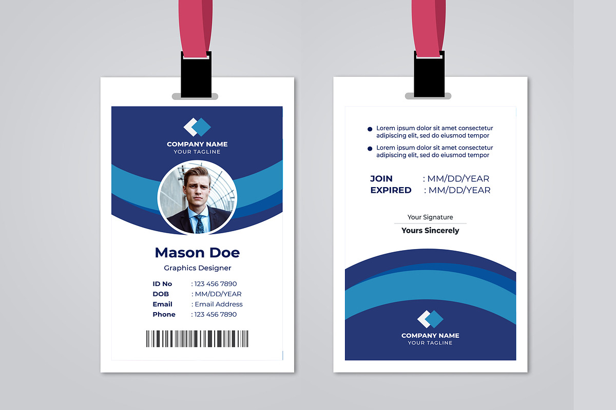Creative ID Card Template, a Stationery Template by nandinigraphics