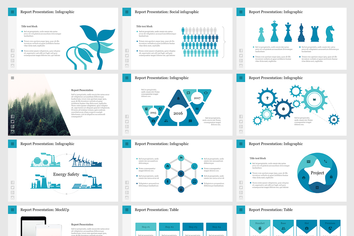 Report PowerPoint Template, a Presentation Template by HiSlide.io