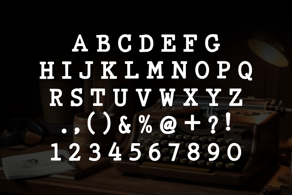 Typewriter Bold Vintage old Font, a Serif Font by Fourteen Letter (Photo 2 of 4)
