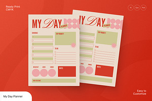 My Day Planner, a Flyer Template by Annora Studio