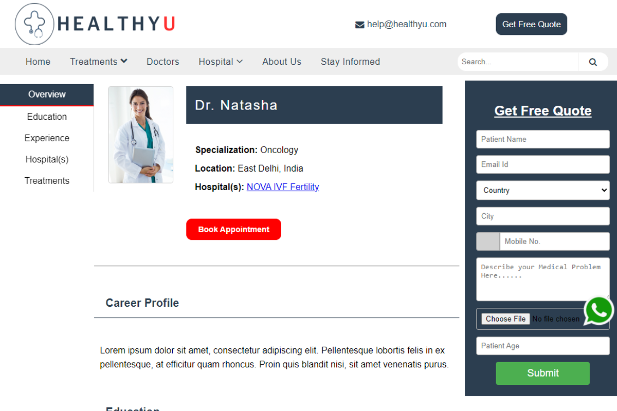 HealthyU - Medical & Doctor Website, a HTML Template by WebGuru (Photo 22 of 25)