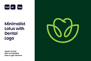 Minimalist Lotus with Dental Logo, a Branding & Logo Template by Luxury Logos (Thumbnail 1 of 4)