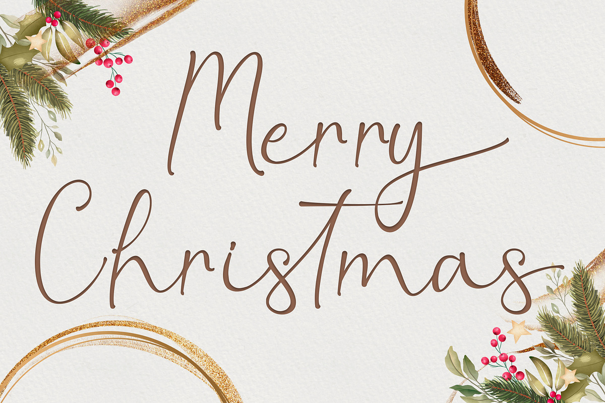 Christmas Leaf - Modern Calligraphy, a Handwritten Font by alifryanzulfikar (Photo 4 of 9)
