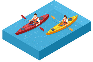 An Isometric illustration featuring, a Sport Illustration by Golden Sikorka