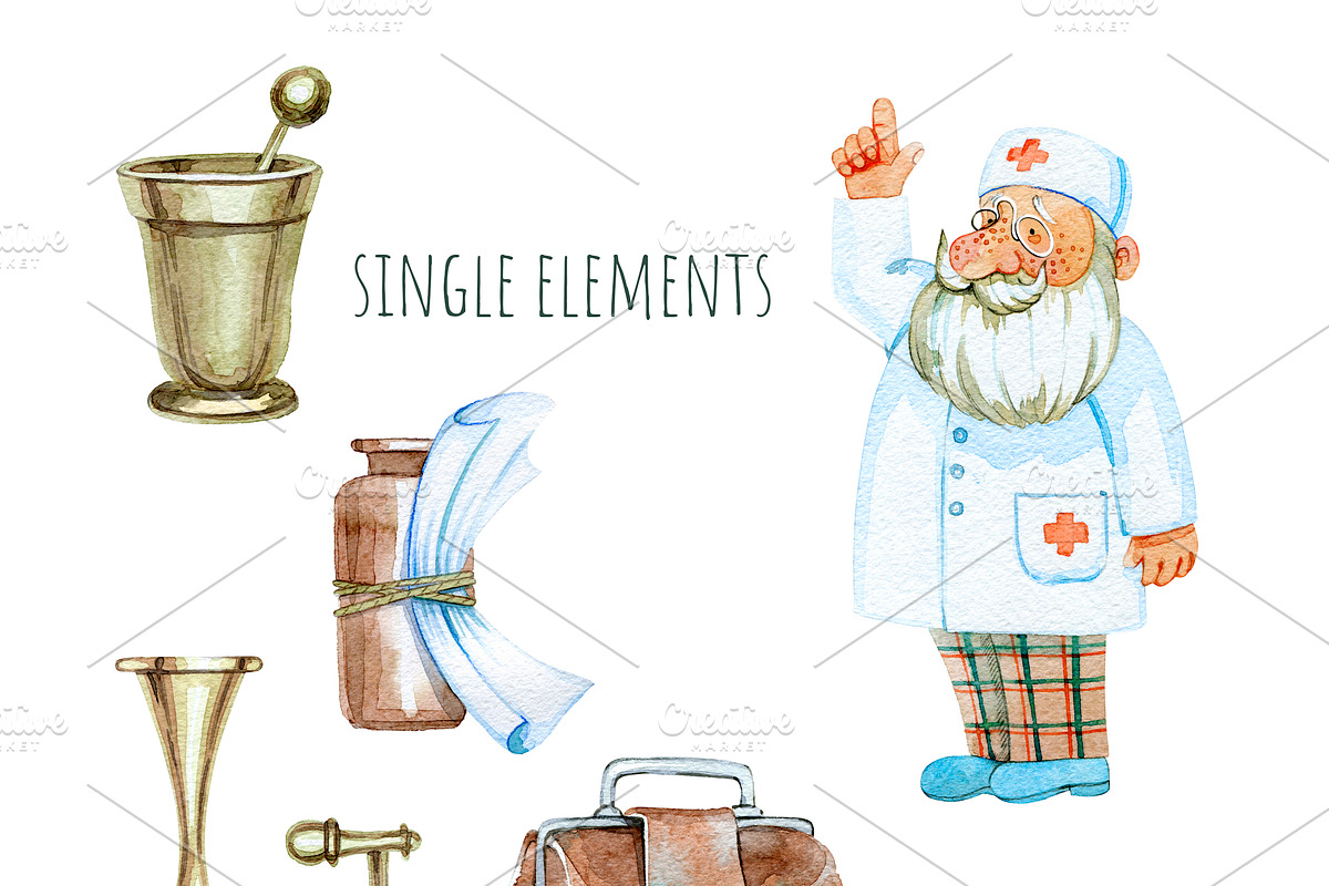 medicine and homeopathy, a Healthcare Illustration by OlyaSenko (Photo 2 of 8)