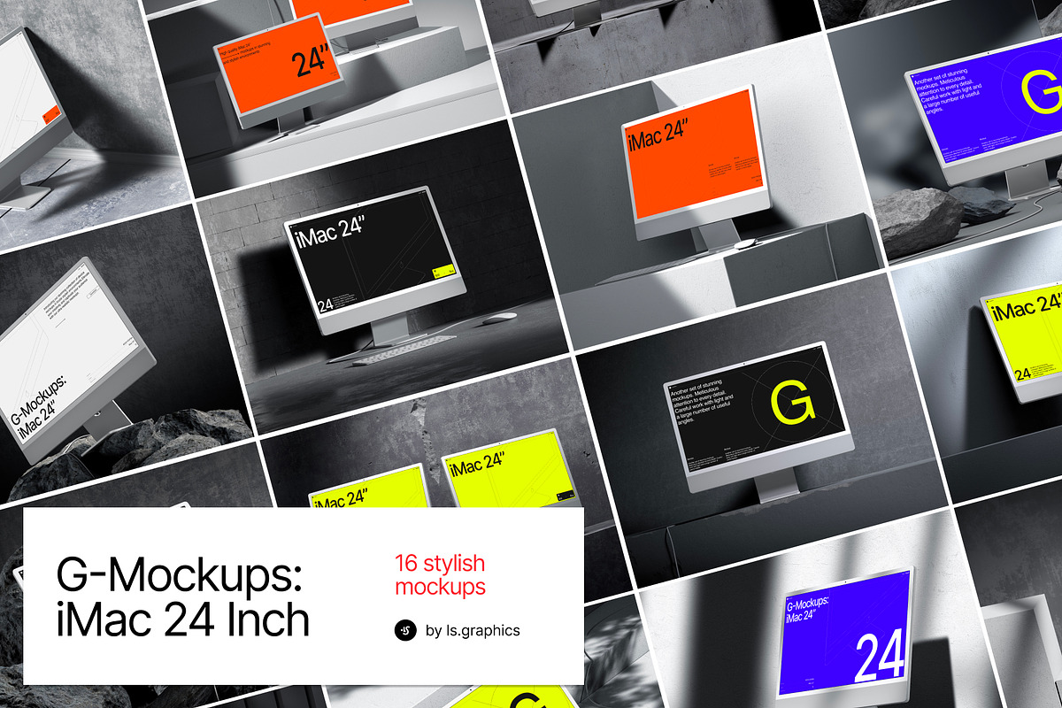 G-Mockups: iMac 24 Inch, a Mac Mockup by ls.graphics (Photo 1 of 9)