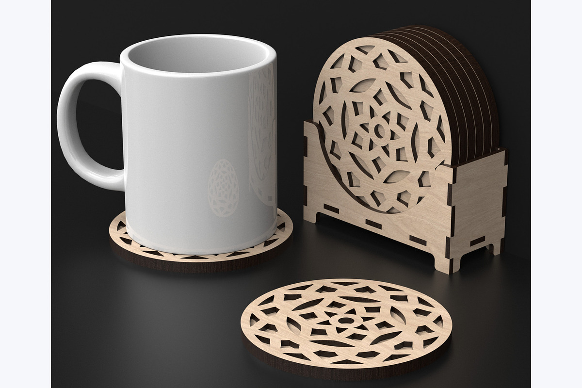 Boxed Mandala Coaster Set, an Object Graphic by ThemeXDigital (Photo 5 of 9)