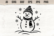 Stencil Snowman Winter Silhouette, an Object Illustration by MARYCRAFTIRIA (Thumbnail 1 of 3)
