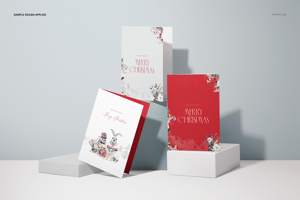 5x7 Greeting Cards Mockup Set, a Merchandise Mockup by creatsy5 (Photo 4 of 16)