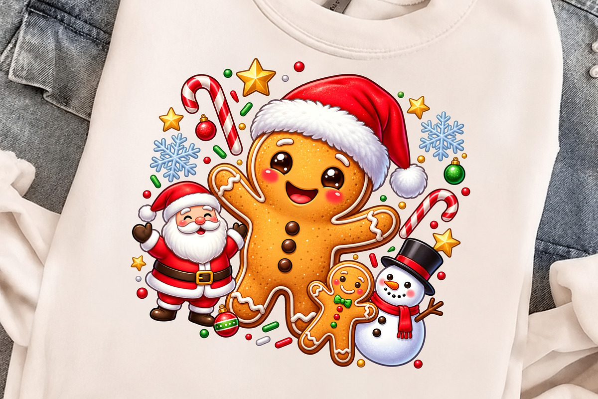 Cute Gingerbread Santa Christmas PNG, an Object Graphic by Zahyl Studio (Photo 4 of 7)